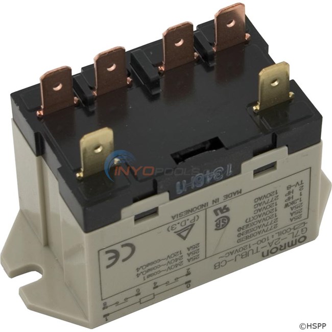 Omron Relay, DPST, 120vac Coil, 25A - 60-584-1005