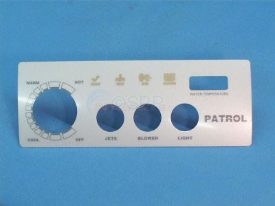 Spa Side Label, Disp, 3 Btn,Press,w/Read Out - 618D-3 - INYOPools.com