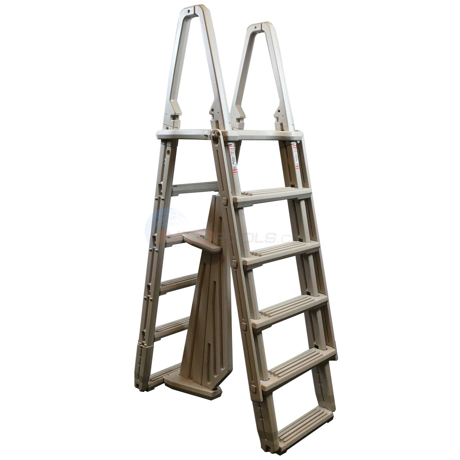Confer Plastics Evolution Adjustable 48" to 54" A-Frame 5 Step Pool Ladder - 7100X