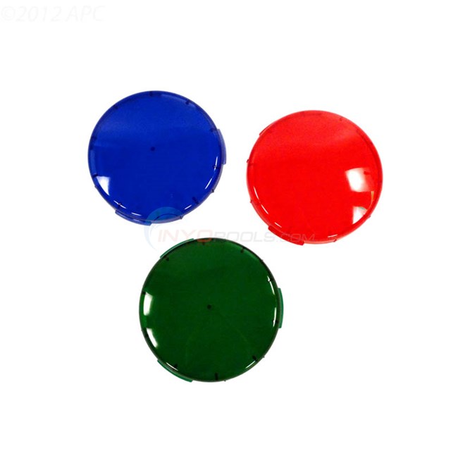 Pentair Amerlite Plastic Snap-on Color Lens Kit, Blue, Green, Red - 78900100