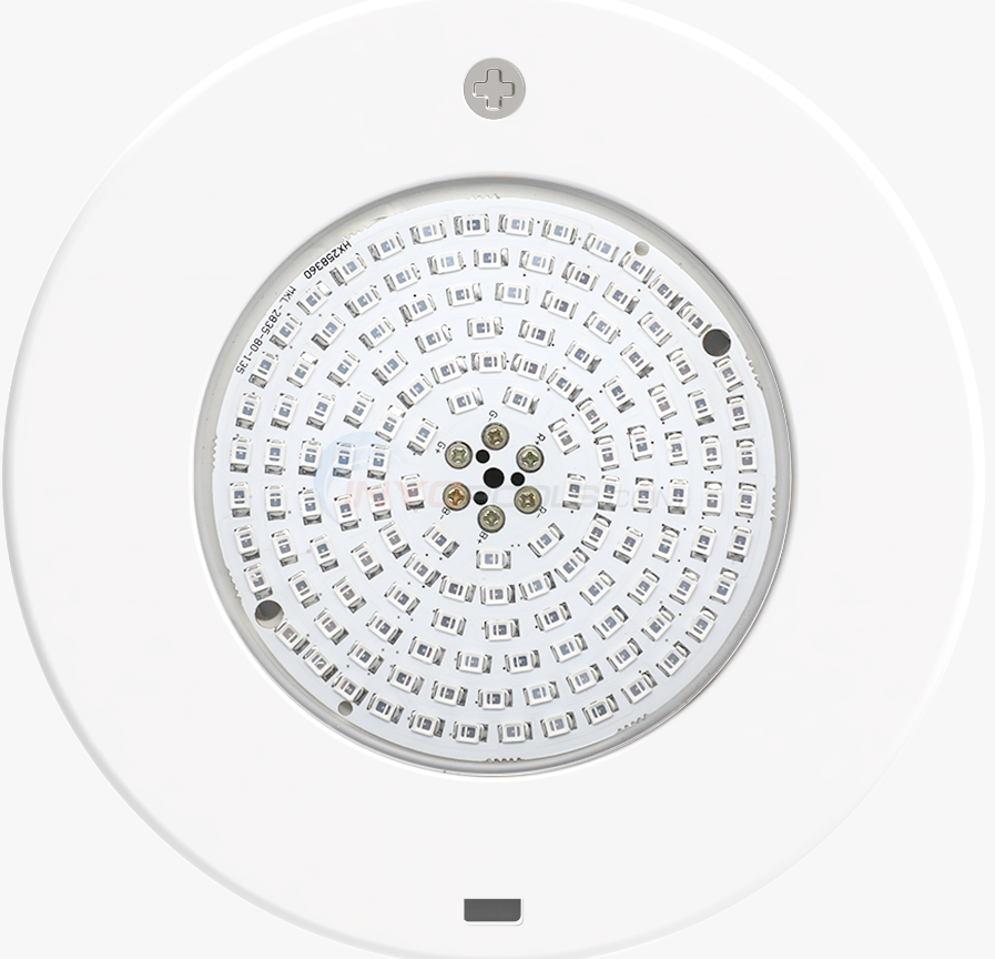 Pureline 6" LED Spa Light RGB, 12V, 10W, 100ft Cable (White Plastic Face Ring)