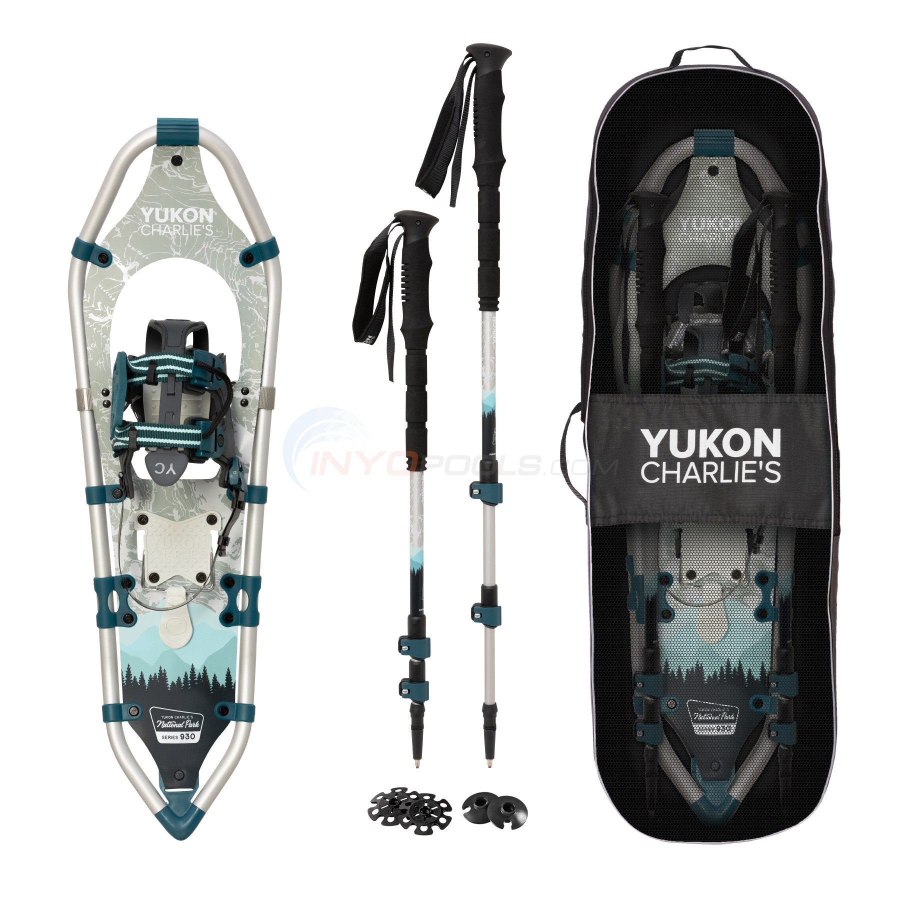 Yukon Charlie's Advanced Float Women's Snowshoe Kit, 8-inch X 21-inch, Includes Snowshoes, Trekking Poles And Travel Bag - View #13