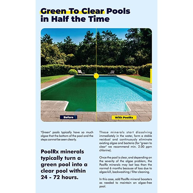 PoolRx Pool Unit 6 Month Algaecide, Treats 20k-30k Gallons, Black ...