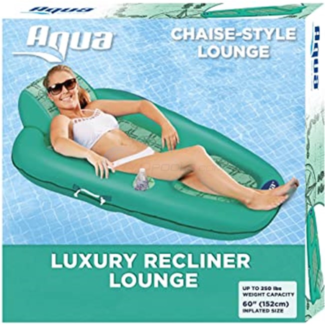 Aqua Leisure Aqua Luxury Water Lounge - Backrest & Footrest, Teal Compass - AZL4029S1