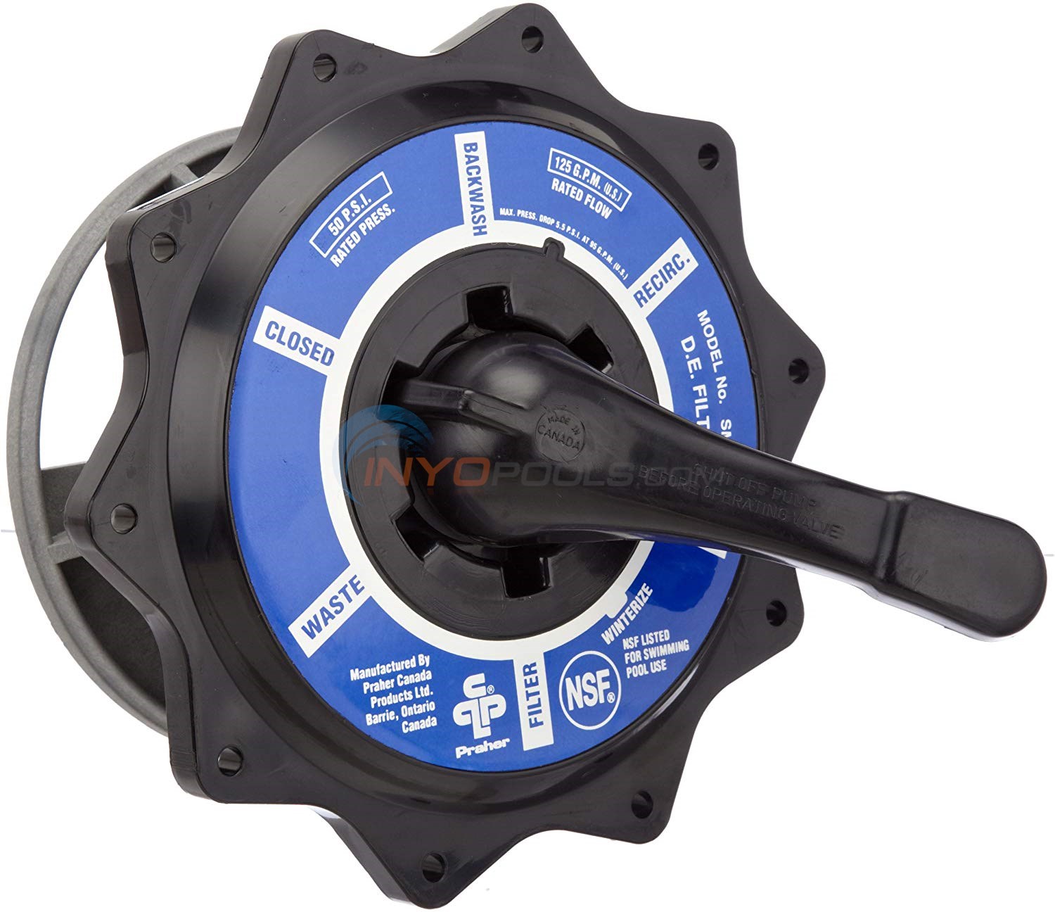 Zodiac R0443900 2-Inch Multi-Port Valve Top Assembly