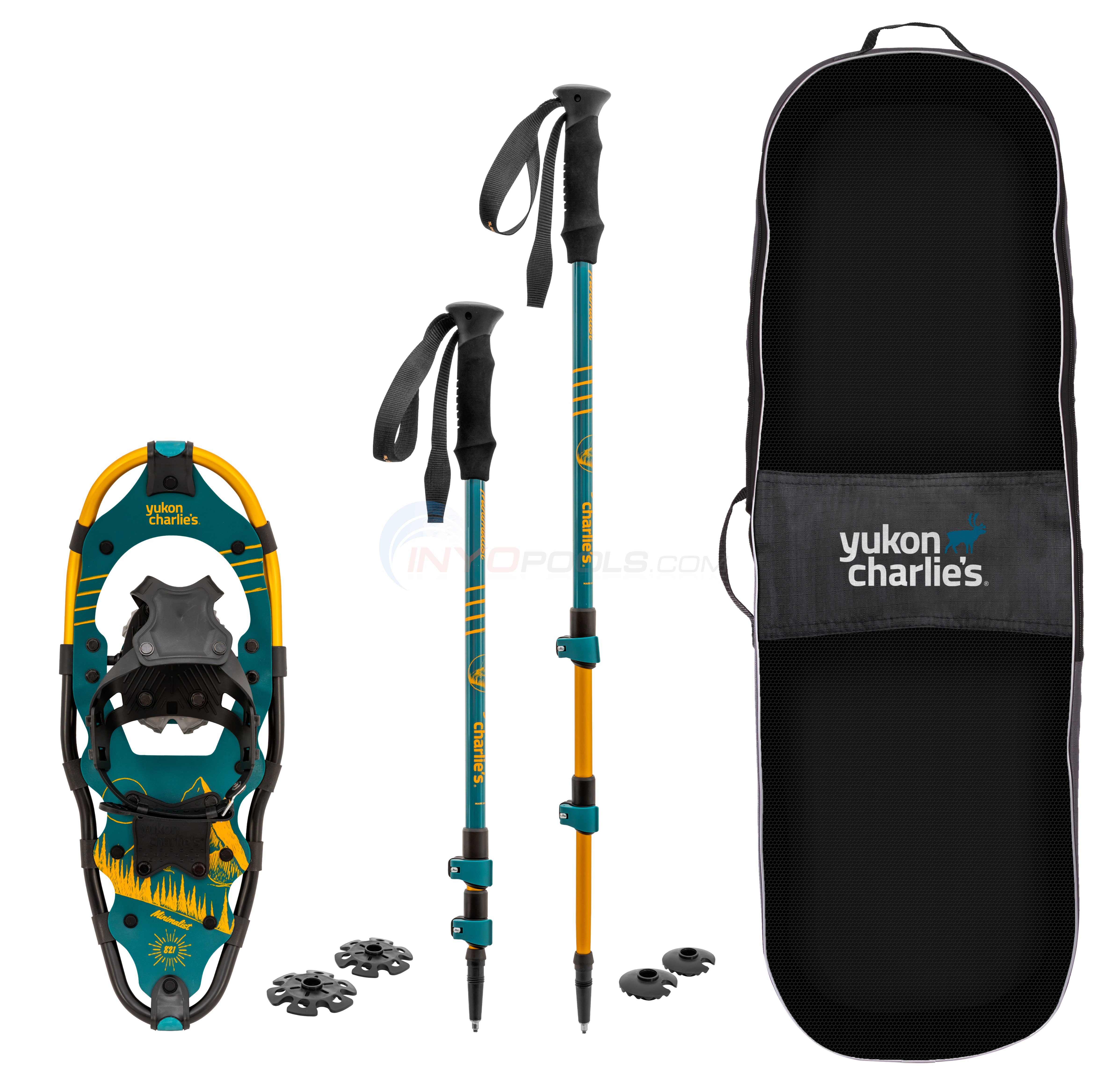 Yukon Charlie's Minimalist Adult Snowshoe and Trekking Pole Kit, 8" x 21" Kit - 84-5006K