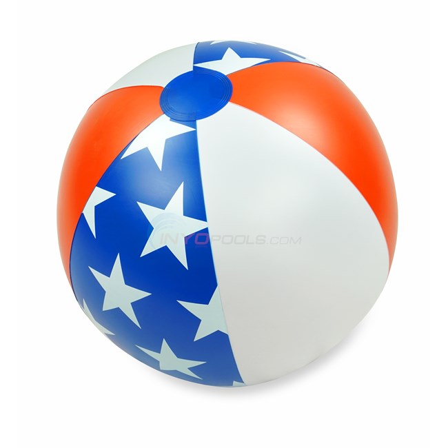 Swimline 22" Americana Beach Ball - Stars and Stripes Pattern - 90016SL