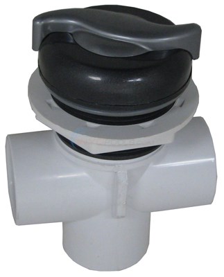 Diverter Valve, 3 Way, 1" Slip, S Handle, Graphite Gray/silver (25039-107-000)