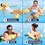 Aqua Leisure Aqua 4-in-1 Monterey Hammock Inflatable Pool Float, Golden Sunshine (Single) - AZL17000S2