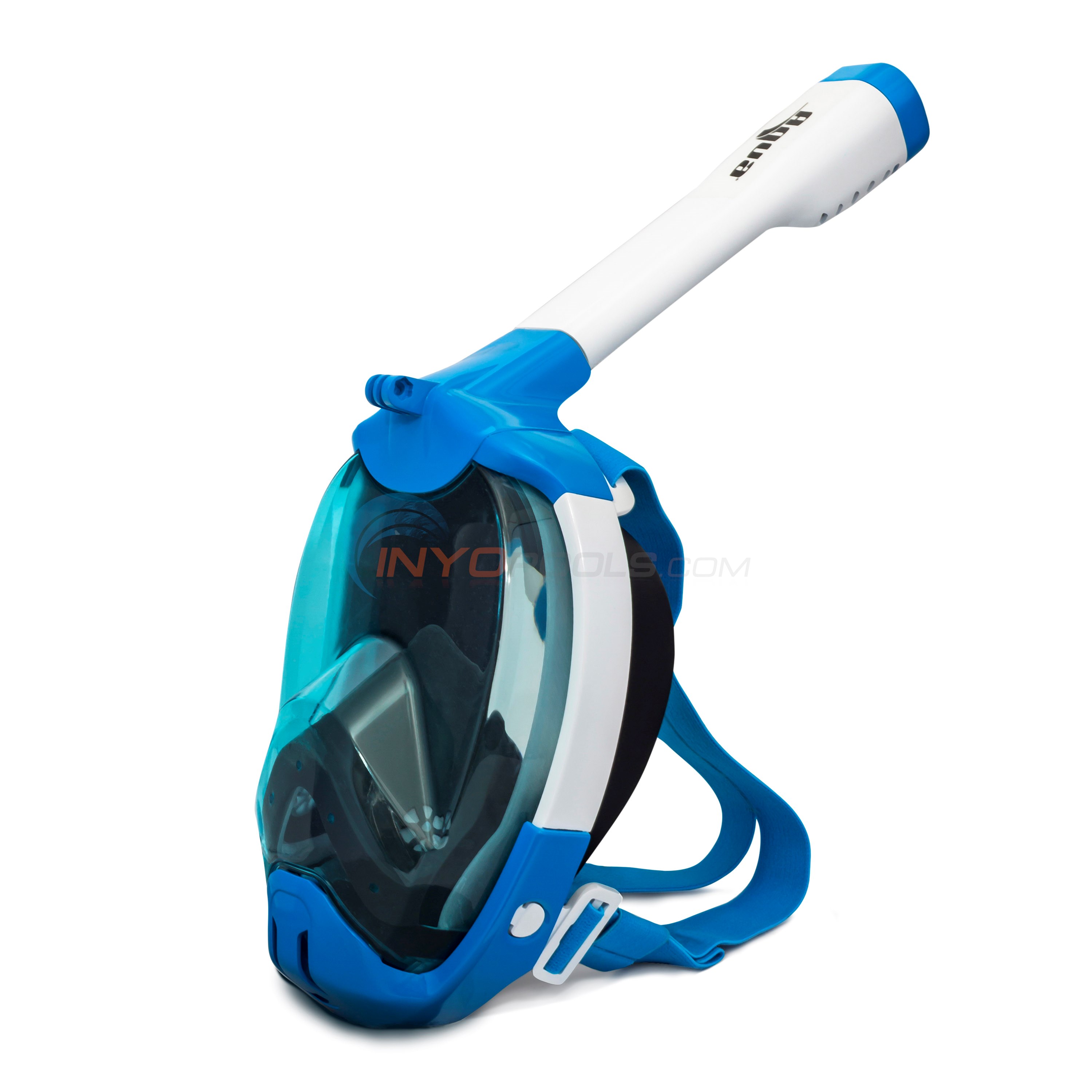 Calypso Full Face Snorkel Mask Adult White & Blue Small/Medium
