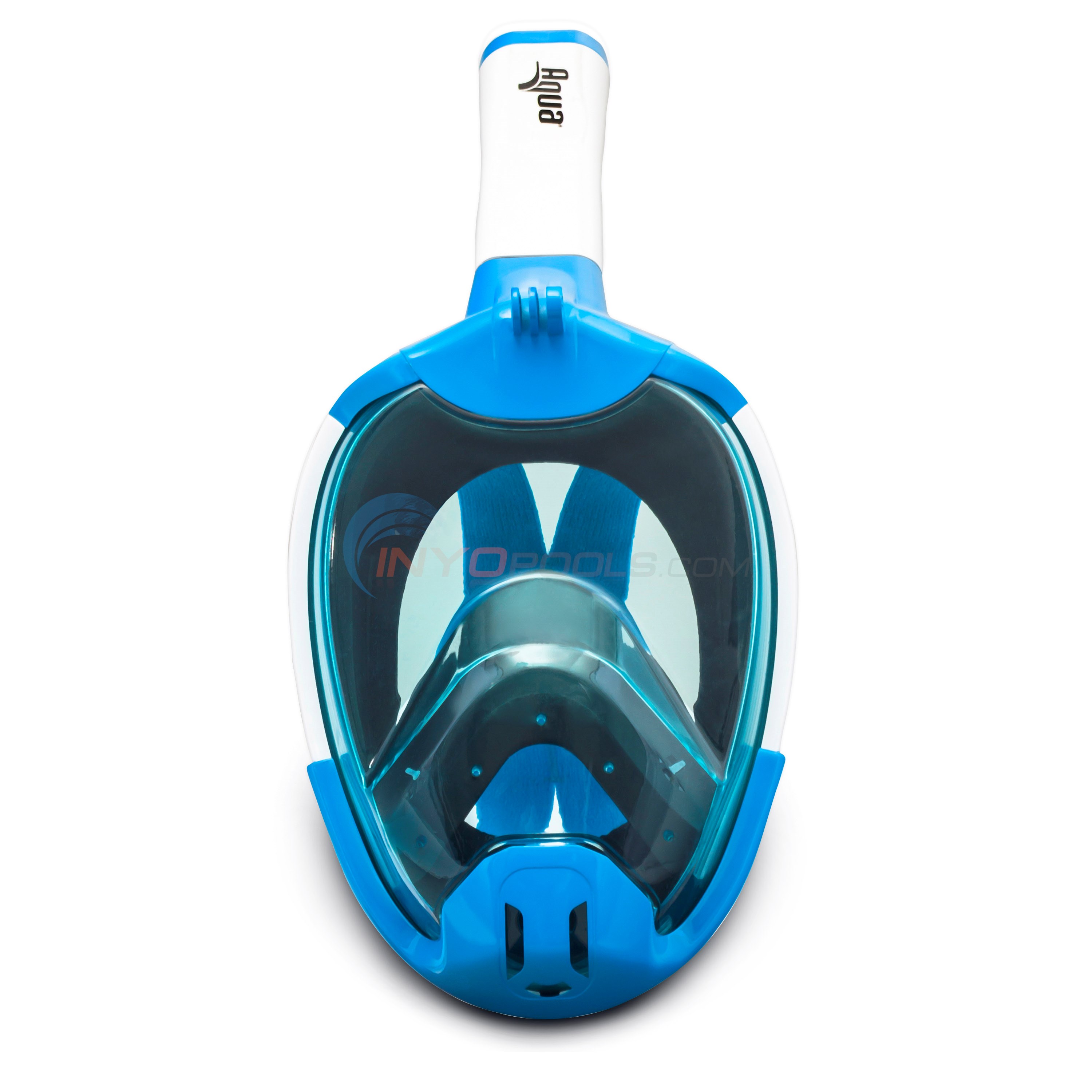 Calypso Full Face Snorkel Mask Adult White & Blue Small/Medium