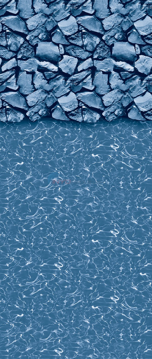 PureLine 18' x 33' Oval 48"52" Depth Overlap Aqua Marble Standard