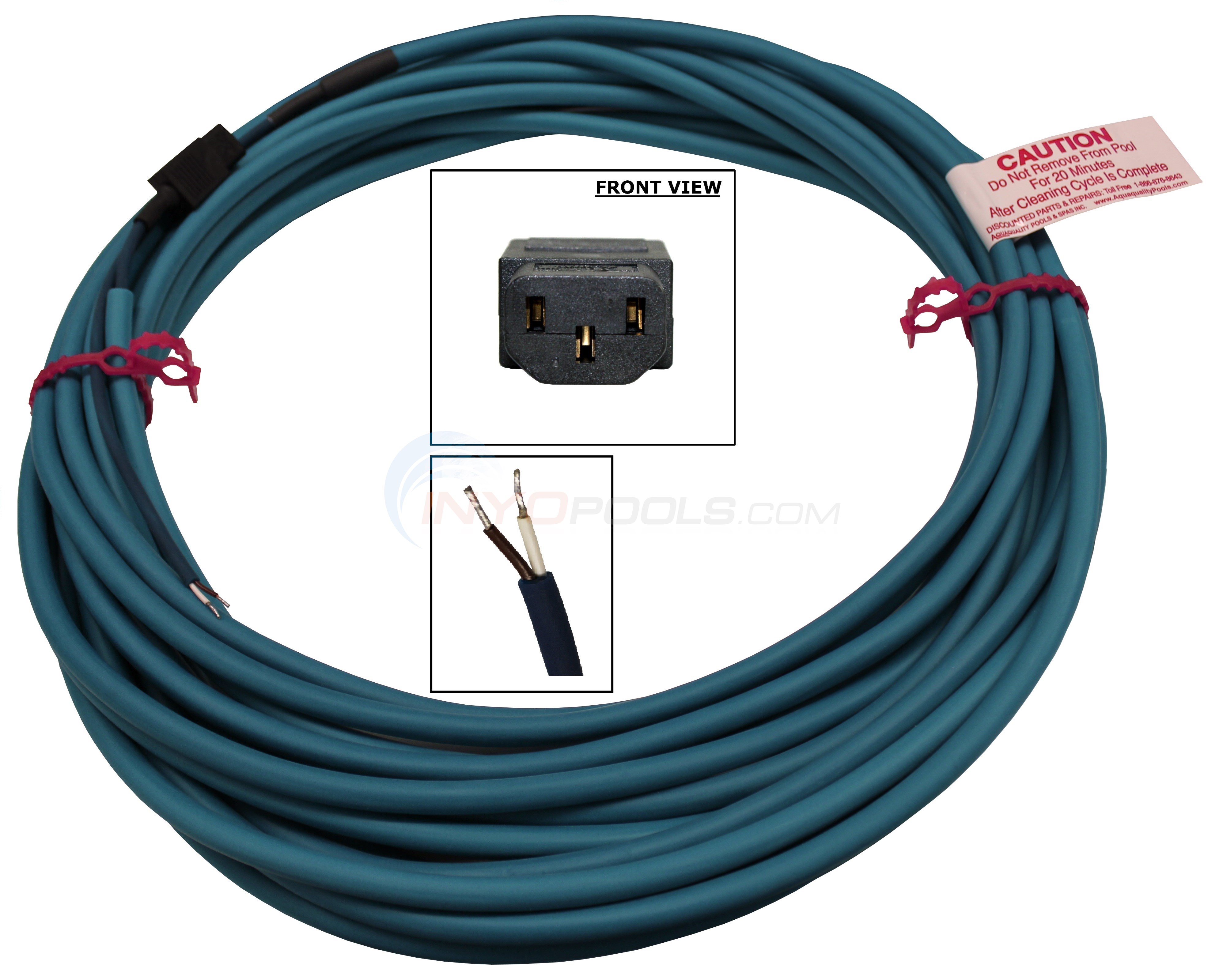 40' CABLE ASSEMBLY w/FEMALE PLUG  (BLUE / GREEN) FITS: POOL ROVER Jr., POOL ROVER HYBRID