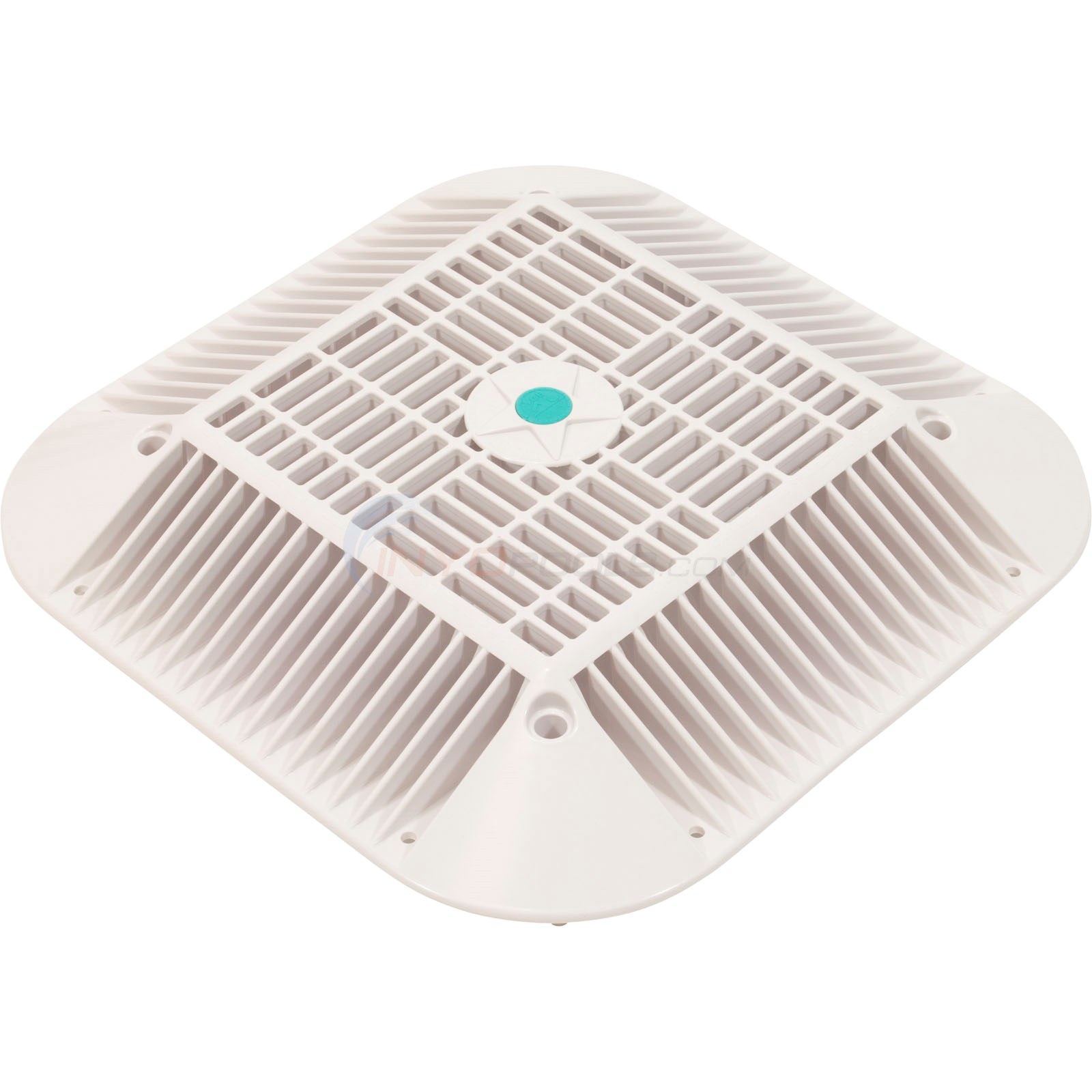 Aquastar 14"x14" Retrofit VGB Main Drain Grate to 9"x9", W/ Mud Frame, White - 914101