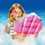 Aqua Leisure Aqua Cool Treats Swim Set Float for Pools, Inflatable Ice Cream Kickboard - ASW15298