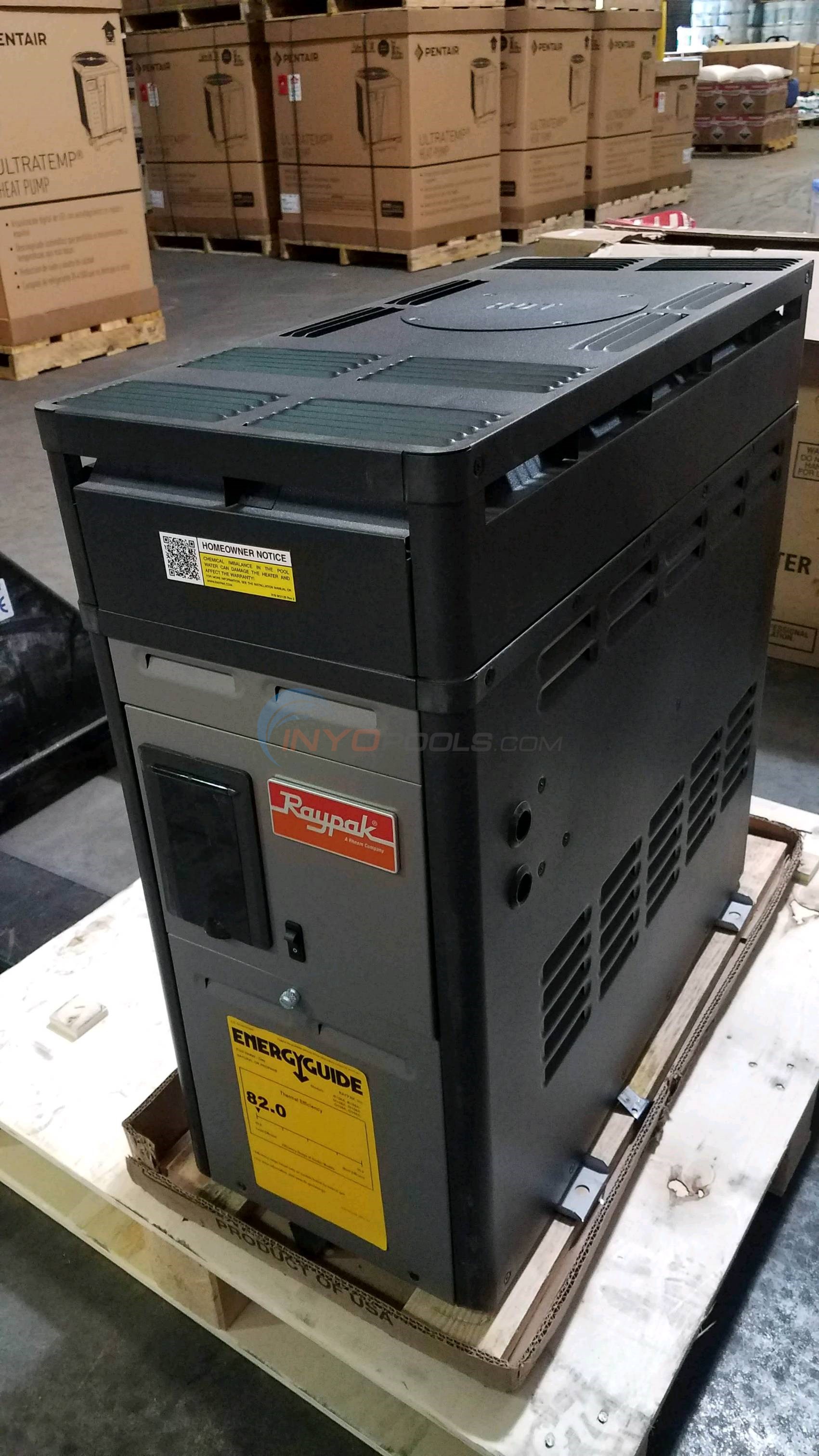 Scratch And Dent Raypak 156A 150,000 BTU Digital ELE NG 0-4999' - 014784 -  INYOPools.com