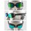 Aqua Leisure Dolfino Pro Stingray Mirrored Silicone Swim Goggle - Black - AZG14861BK