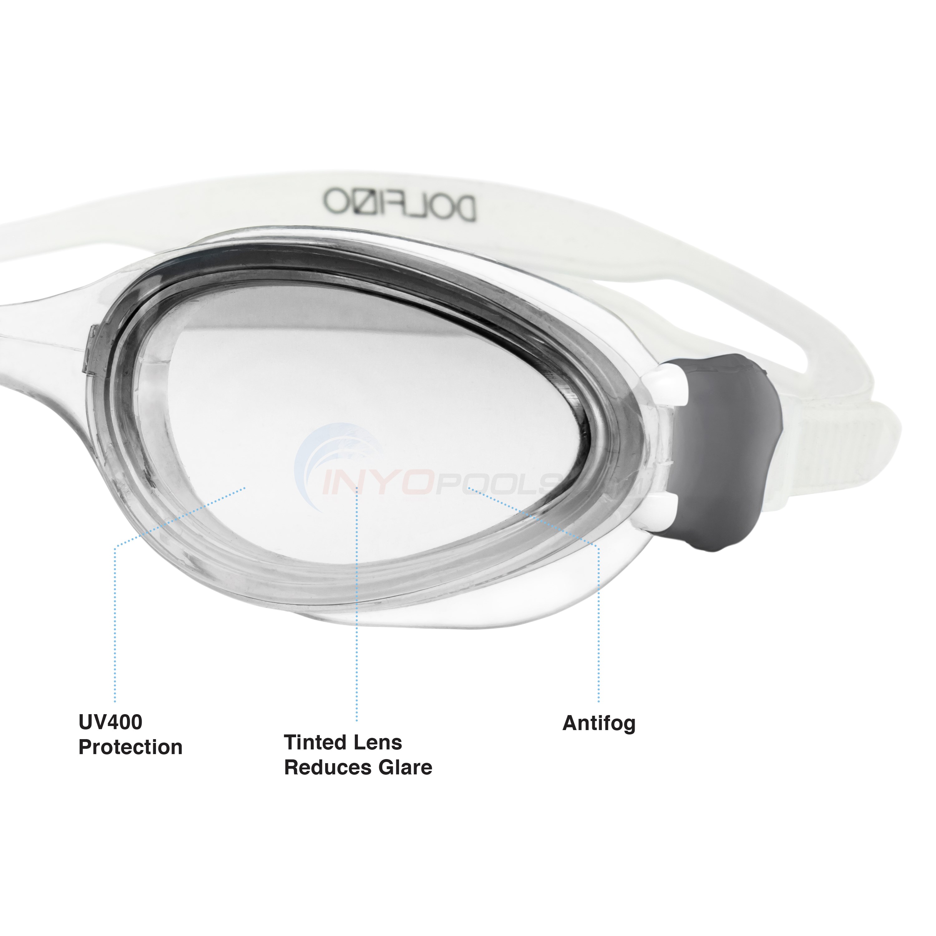 Dolfino Pro Stratus Silicone Swim Goggles Clear/Smoke