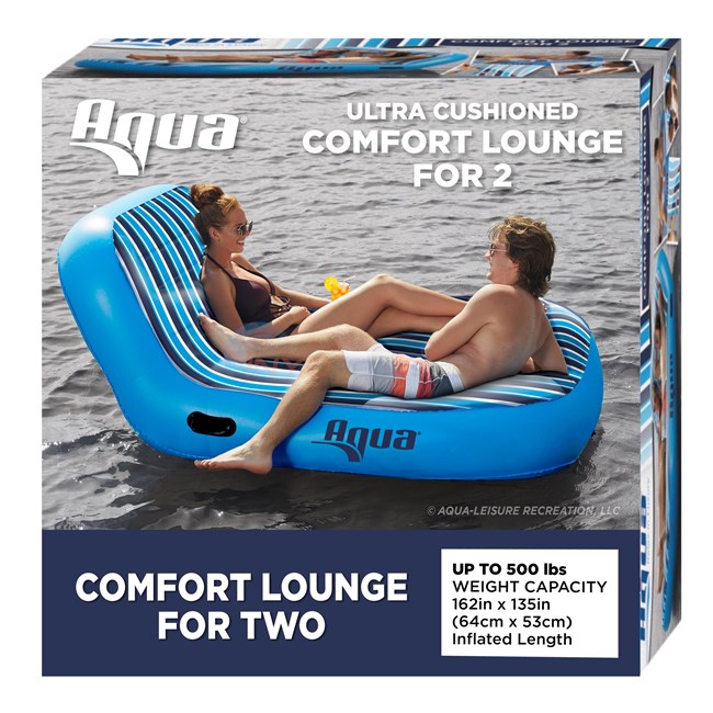 Aqua Leisure Aqua Ultra Comfort Pool Lounger - Navy/White Stripe - AZL17011P1