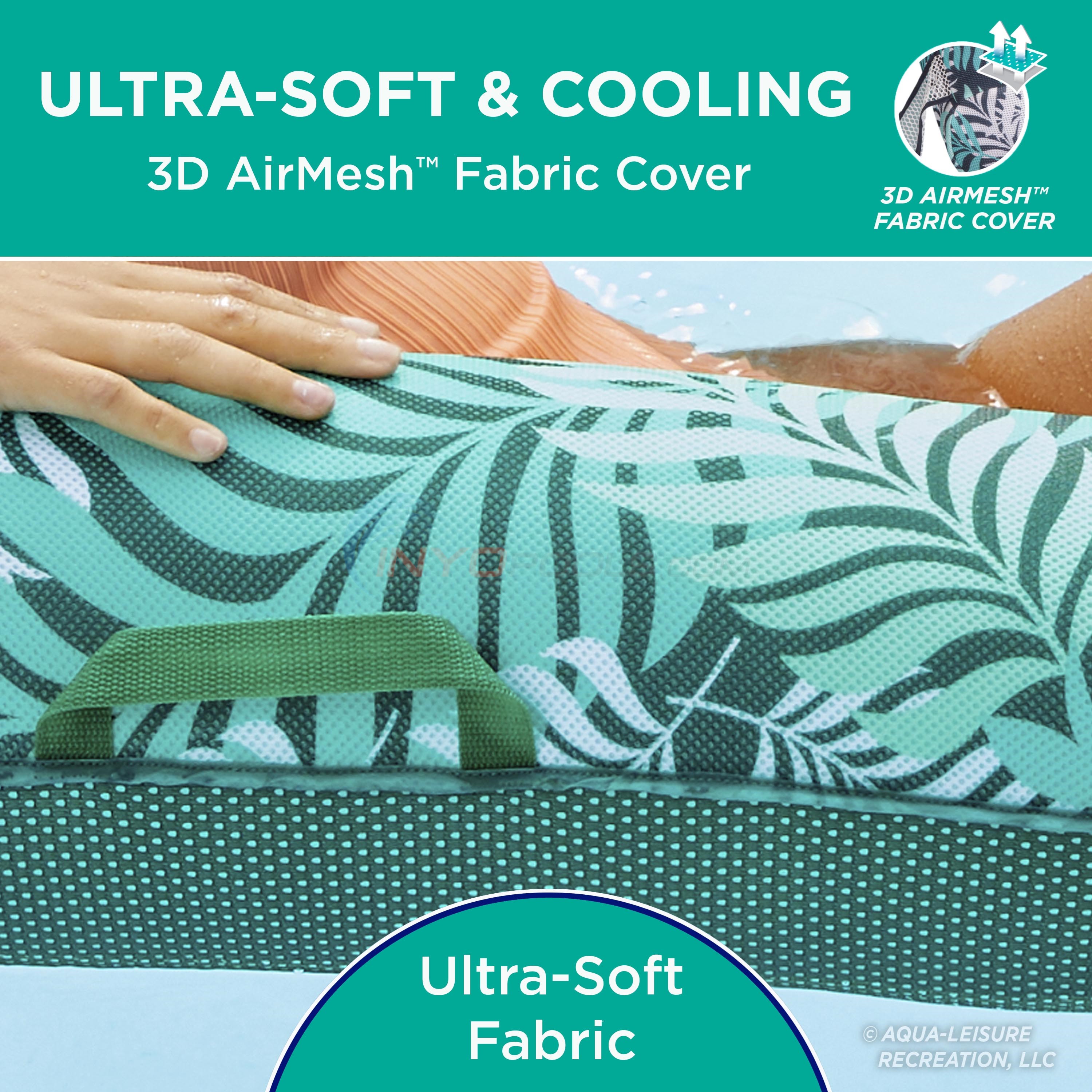 AQUA Zero Gravity Pool Chair Lounge Teal Fern, Blue Teal