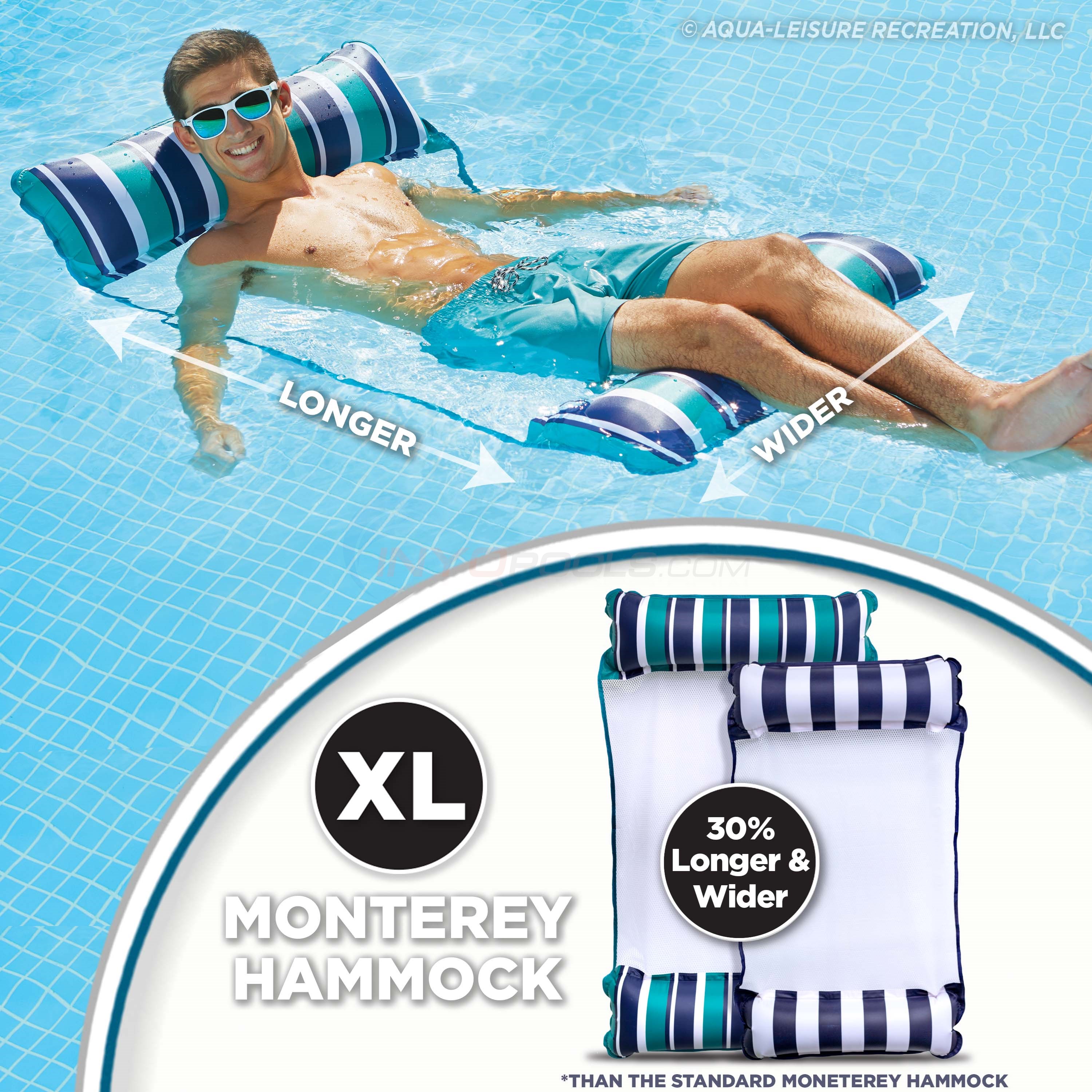 Aqua 4in1 Original Monterey Hammock XL Pool Float & Hammock, Navy