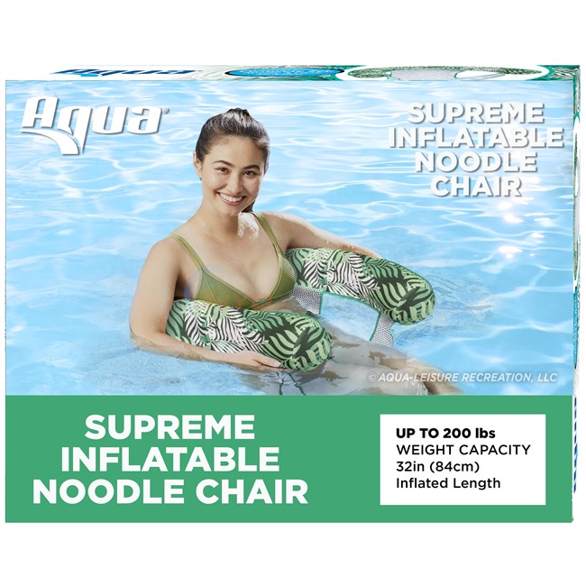Aqua Leisure Aqua Inflatable Noodle Chair Teal Fern - AZL20347TF