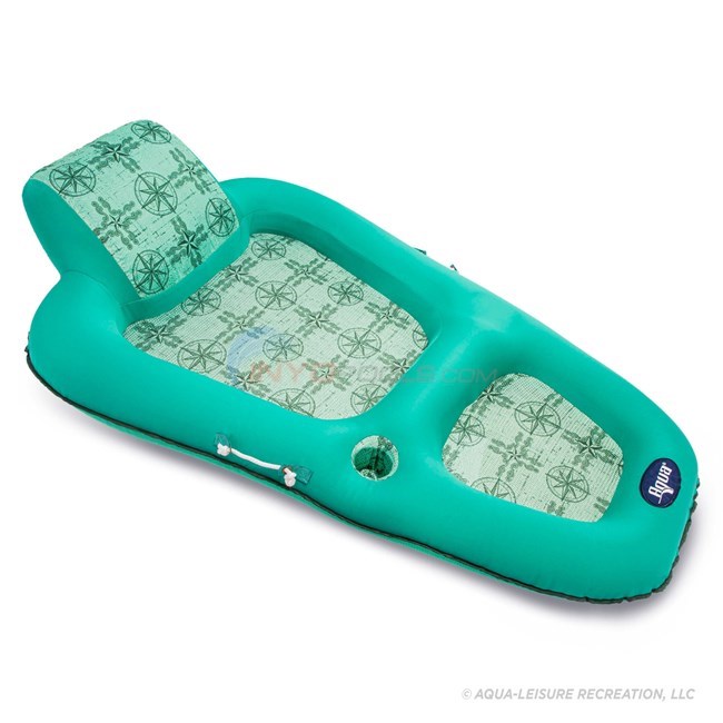 Aqua Leisure Aqua Luxury Water Lounge - Backrest & Footrest, Teal Compass - AZL4029S1