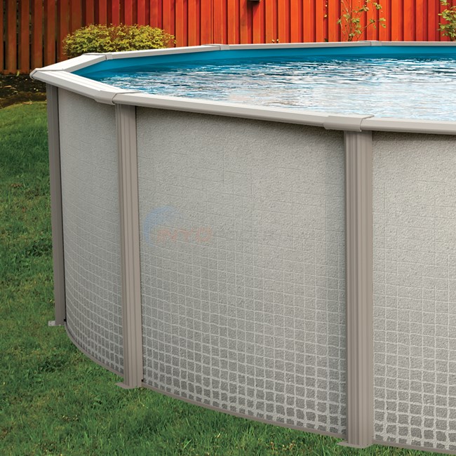 Wilbar 21' x 48" Round Above Ground Pool by Captiva, Skimmer ONLY included, No Liner - PTIB2148SSPSSN1