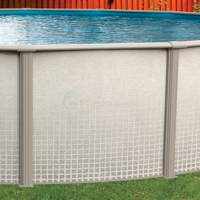 Wilbar 18' x 48" Round Above Ground Pool by Captiva,  Skimmer Included, No Liner - PTIB1848SSPSSN1