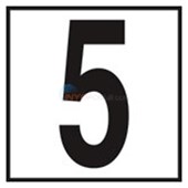Depth Marker-Ceramic 6" B/W Skid Resist 5" Number 5 (number only)