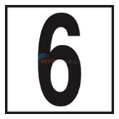 Depth Marker-Ceramic 6" B/W Skid Resist 5" Number 6 or 9 (number only)