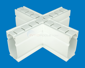 Channel Drain Cross White Case 2-Per Carton