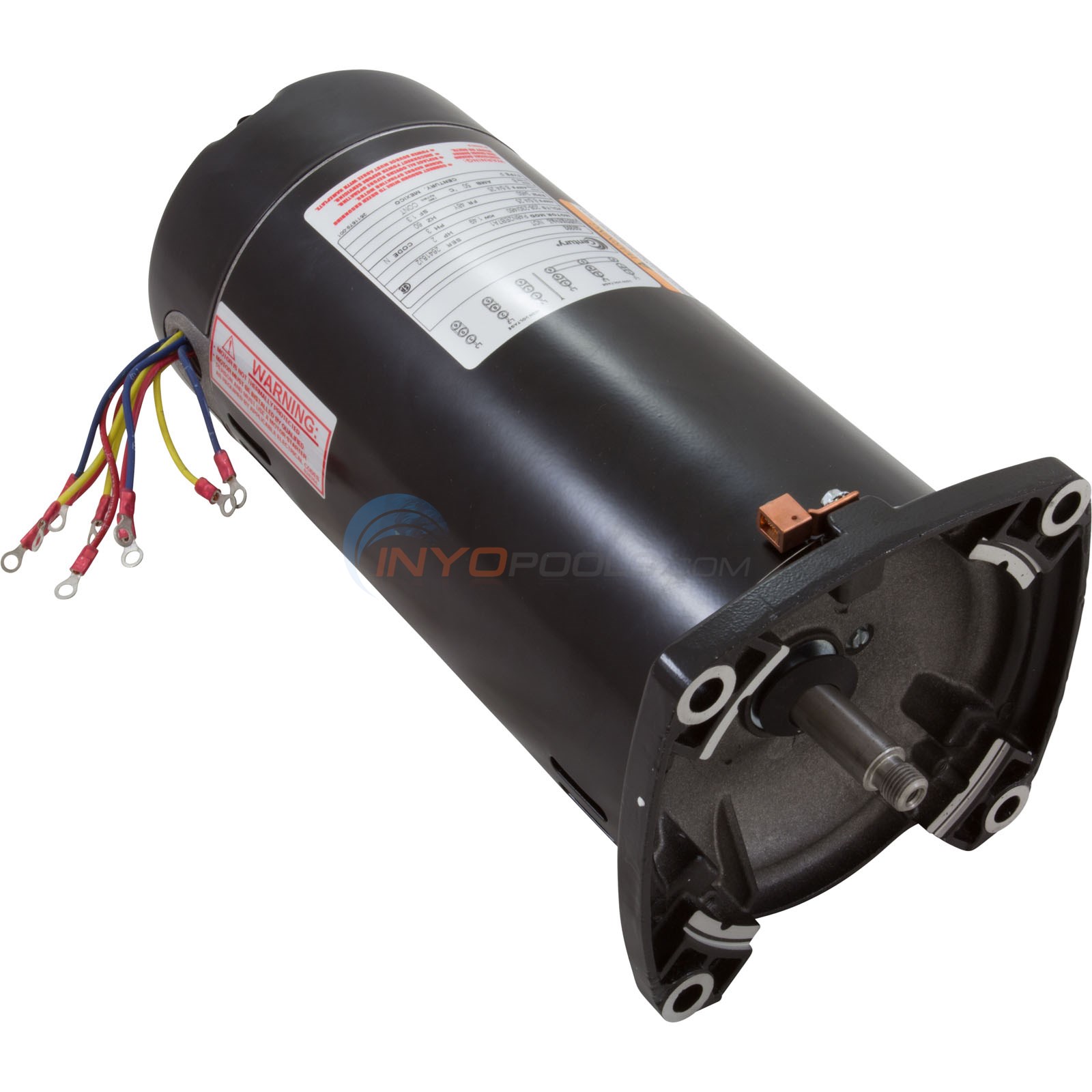2HP 3-Phase Pool Pump Motor, 2 Hp 48 Fr Sq Fl Thd, 208-230/460v