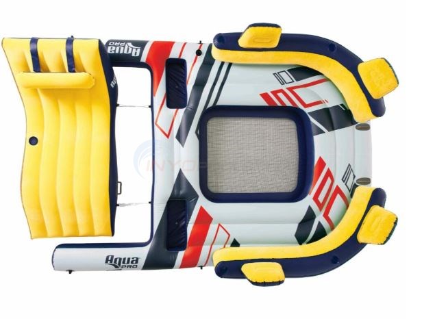 Aqua Leisure Inflatable Raft with Detachable Docking Lounge 6-7 Person Lake Float