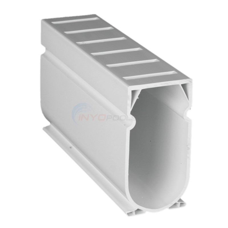 Stegmier Deck Drain White Case of 8 - 10 Ft. Sections (Total 80 Ft.) - D2W