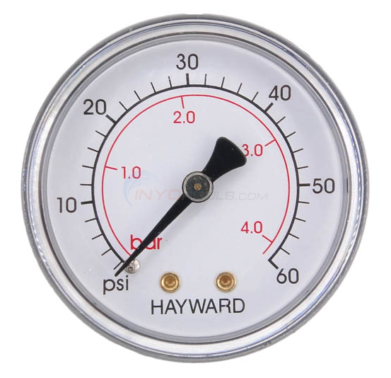 Hayward Pool Filter Pressure Gauge, Back Mount ECX2709A1