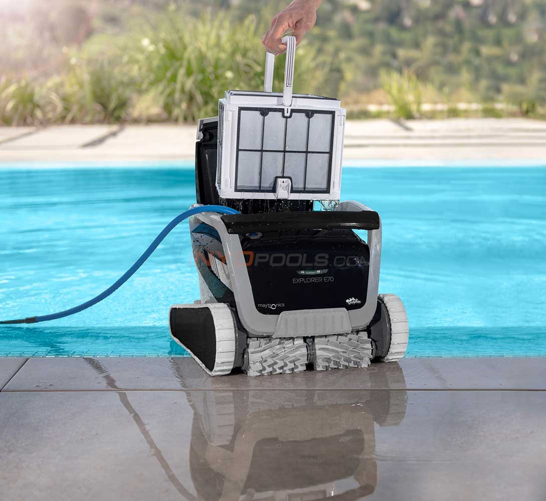 Dolphin E70 Inground Pool Cleaner, 60 Ft Cable, All Pool Surface