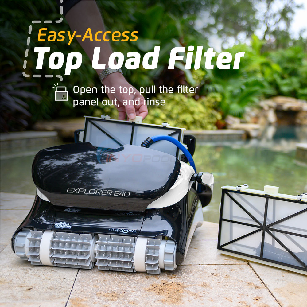 Maytronics Dolphin Explorer E40 Wi-Fi Robotic Pool Vacuum Cleaner - 99991083-XPI