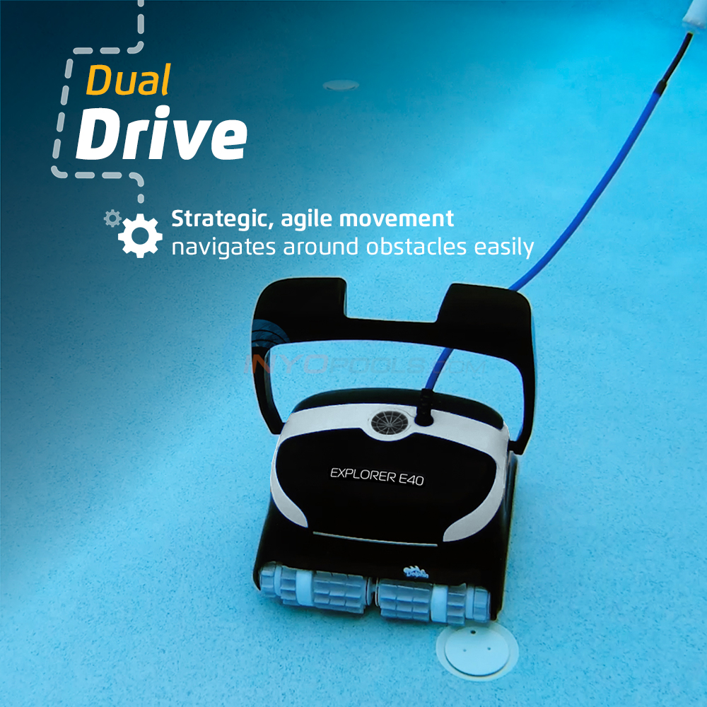 Maytronics Dolphin Explorer E40 Wi-Fi Robotic Pool Vacuum Cleaner - 99991083-XPI