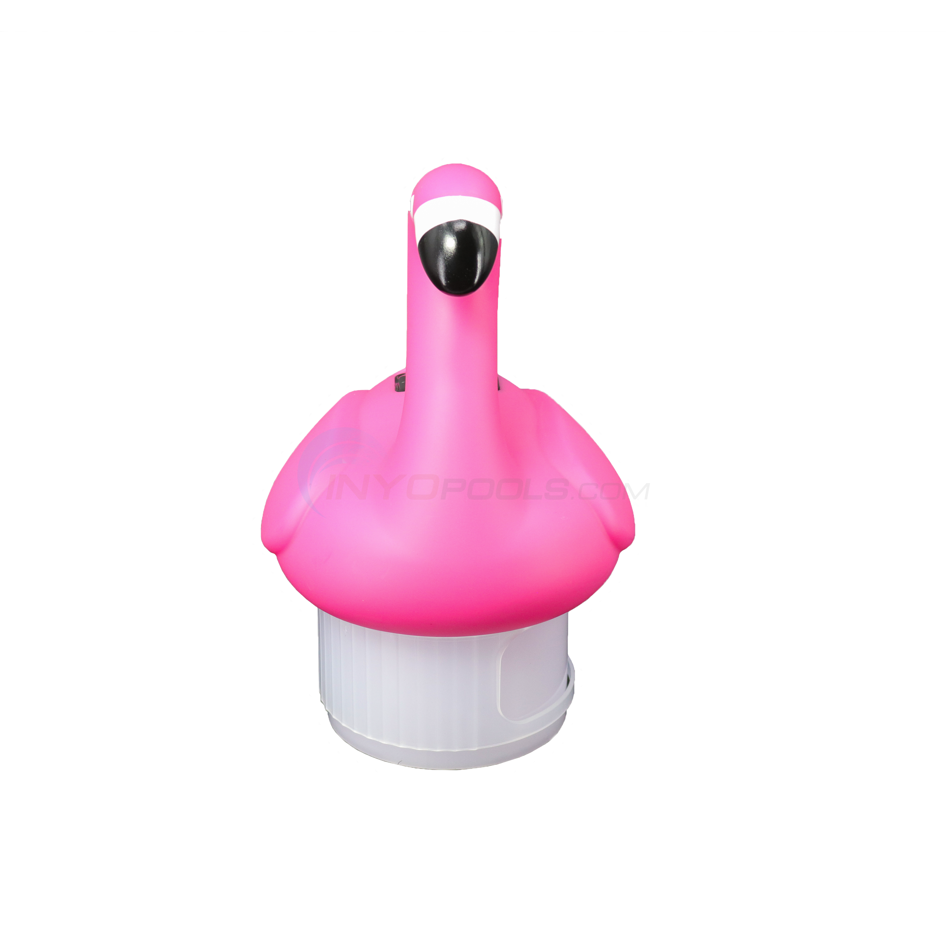 Pink Flamingo Solar Floating Chlorine Tablet Dispenser, Lights Up at Night | By Pureline - PL0088