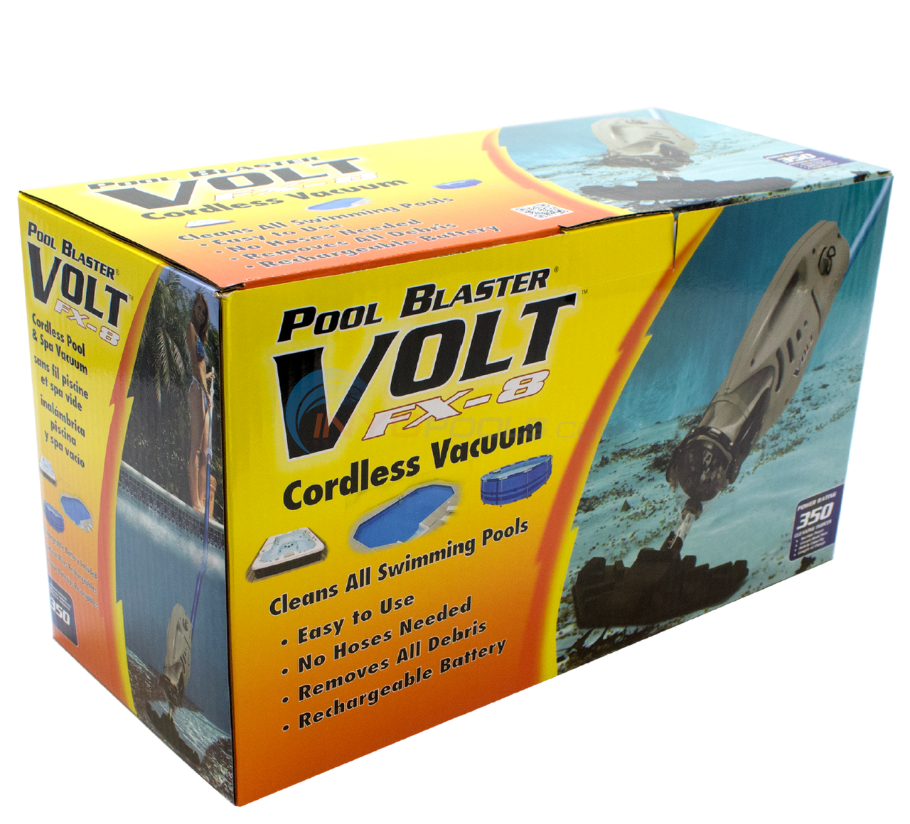 Water Tech Volt FX8Li Rechargeable Pool Vacuum Cleaner, Battery Powered 34000KL