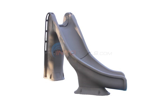 Global Pool Products Gray Tidal Wave Left Turn Pool Slide with Enclosed ...