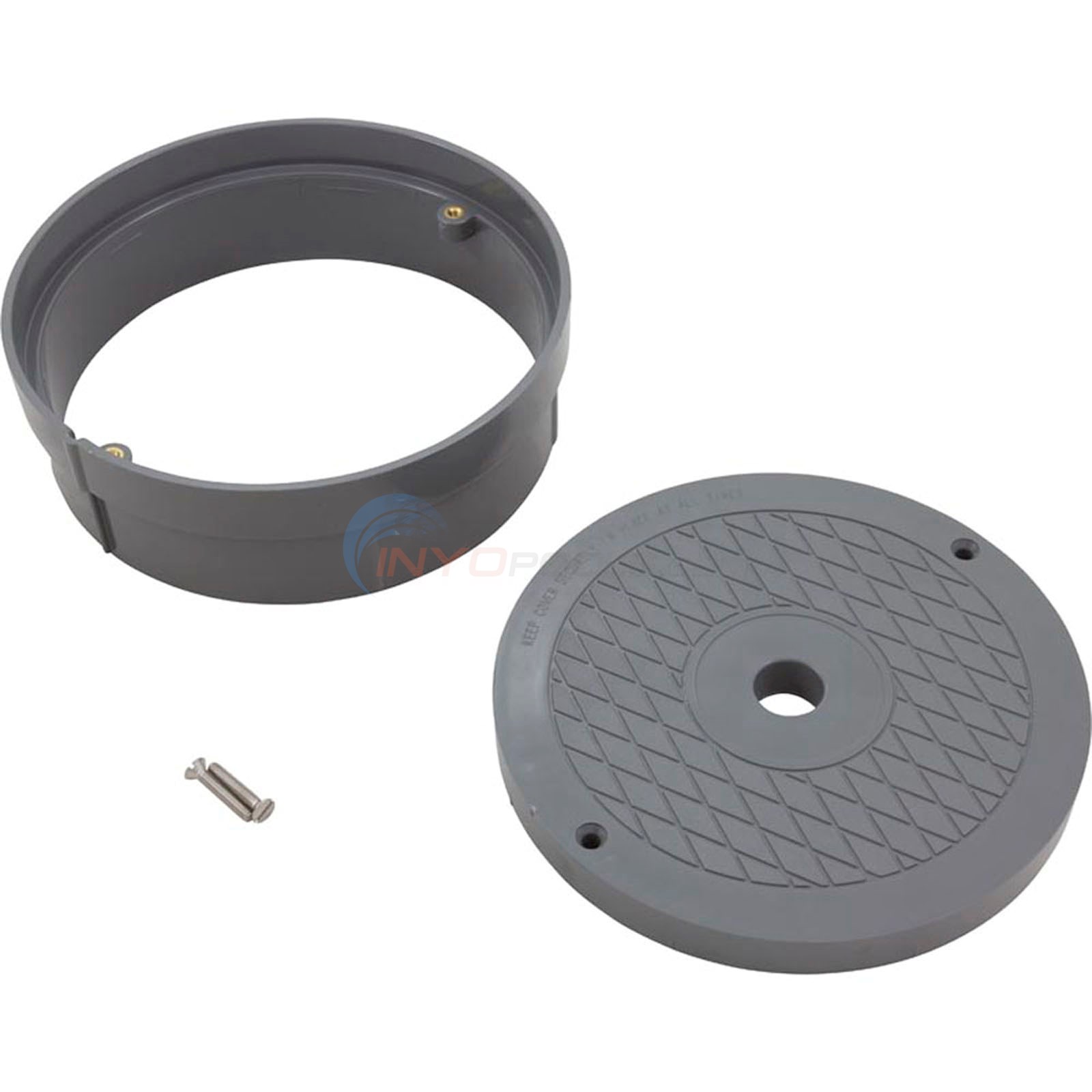 Hayward Round Skimmer Collar & Cover Dark Gray