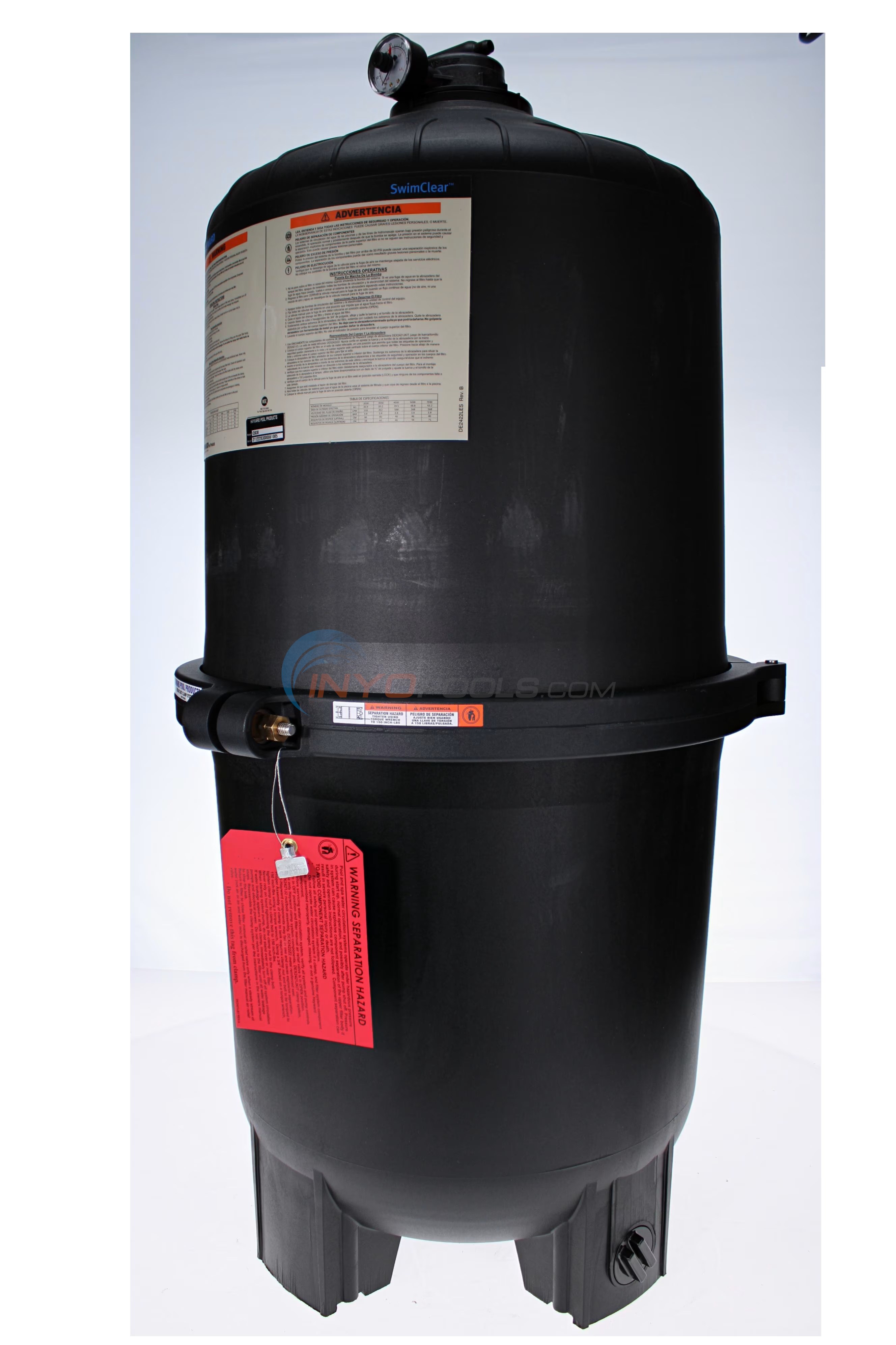 Hayward SwimClear 525 sq. ft. Cartridge Pool Filter, Black - W3C5030