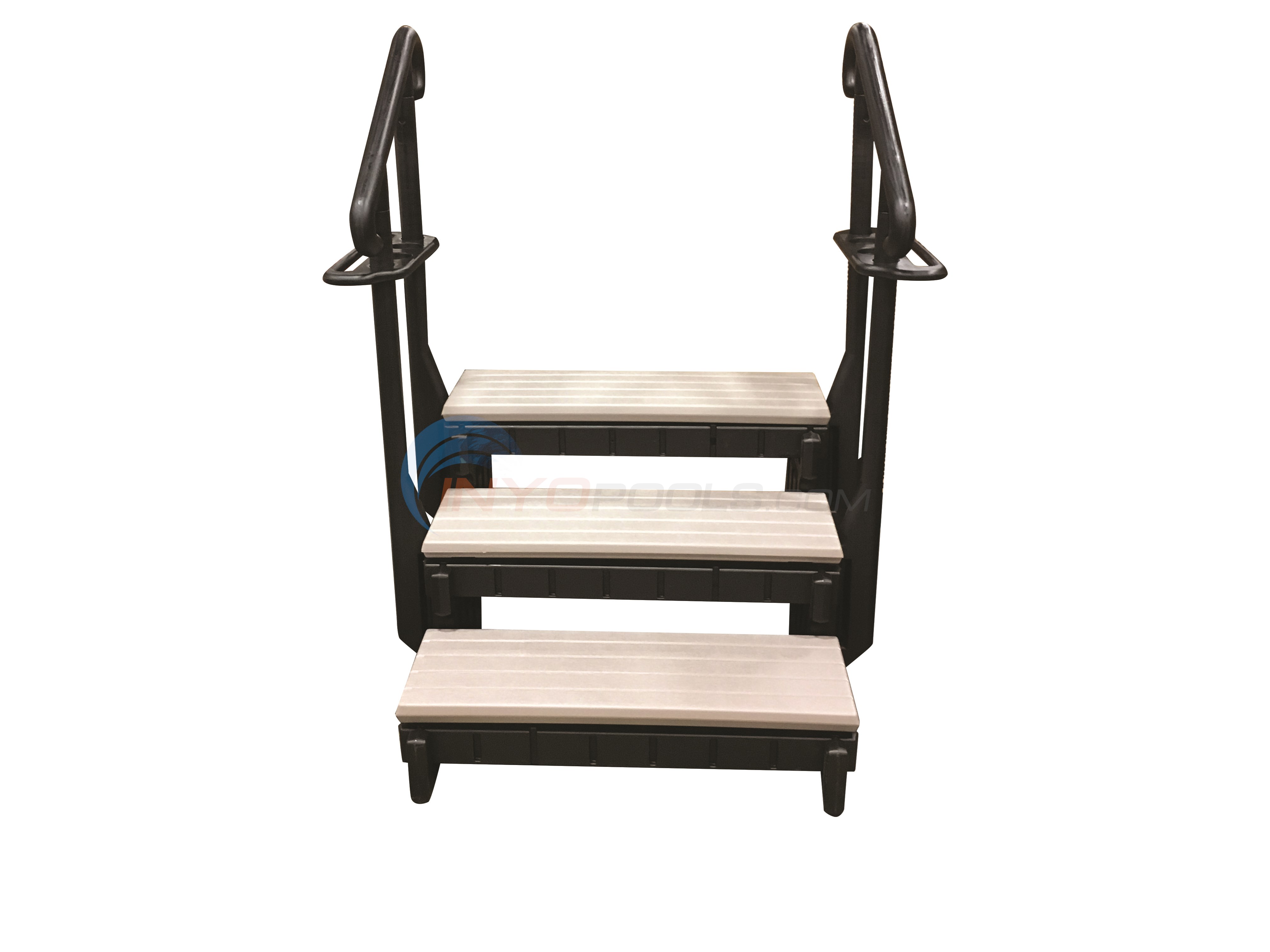 Confer Plastics Signature Spa Steps, 3 Tread, Black Frame with Taupe ...