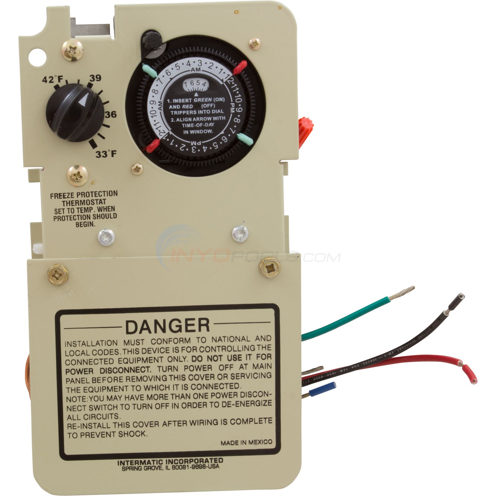 Intermatic Freeze Protect Mechanism with Thermostat and Timer 240V