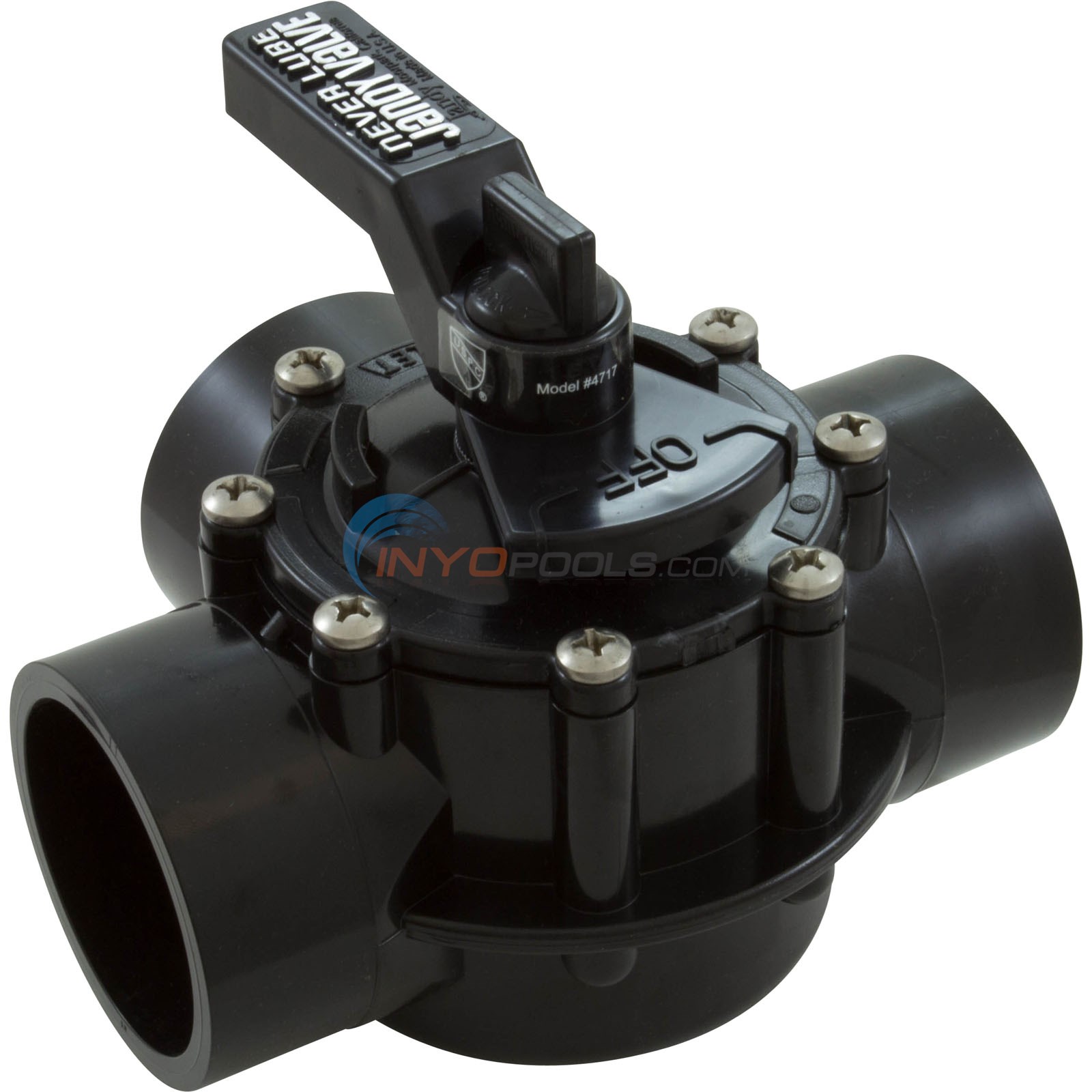 Jandy Never-Lube Pool and Spa 3-Way Diverter Valve, 2
