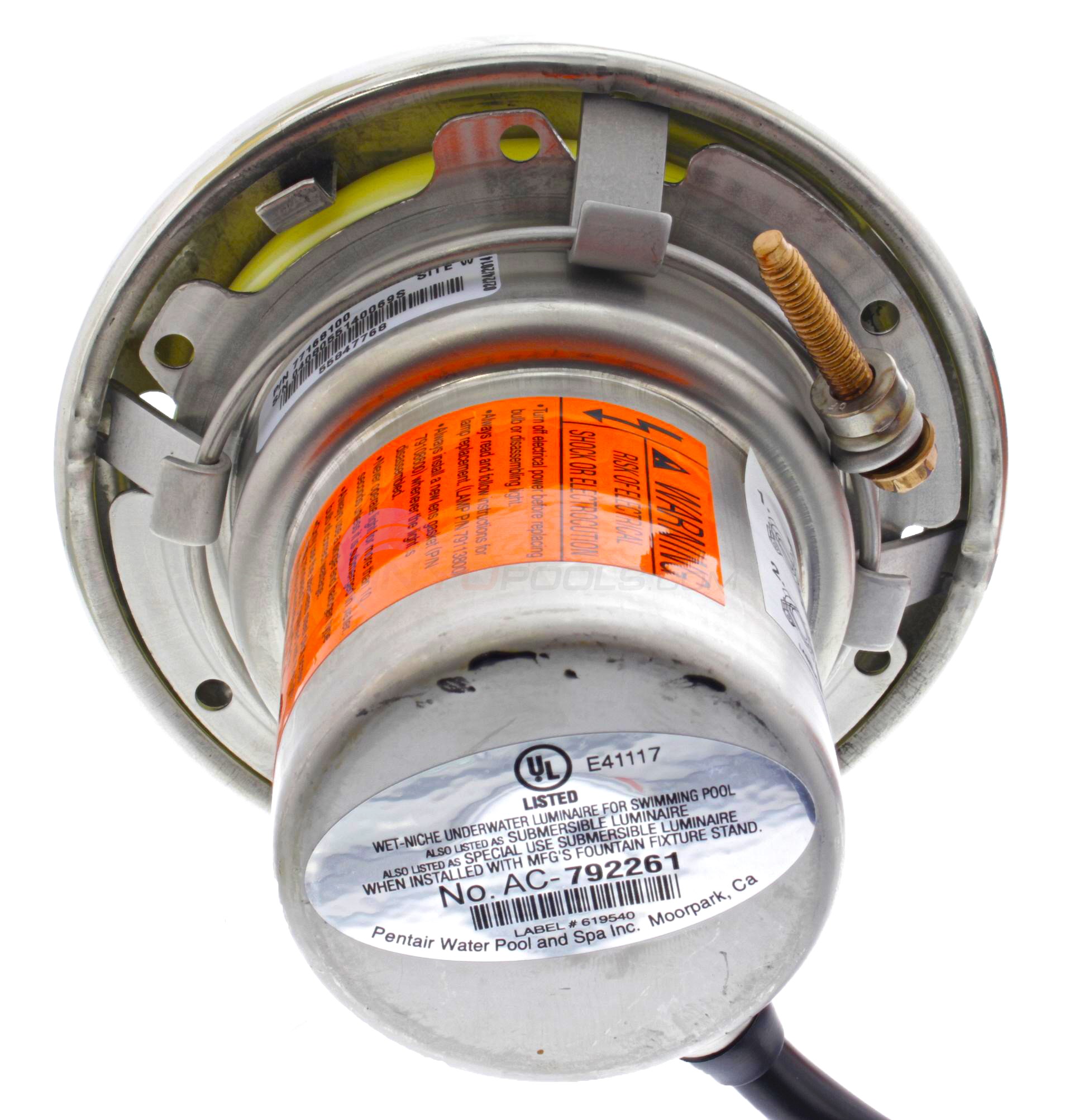 Pentair AquaLight, 120V, 250W, 50ft. Cord w/ SS Face Ring - 77168100