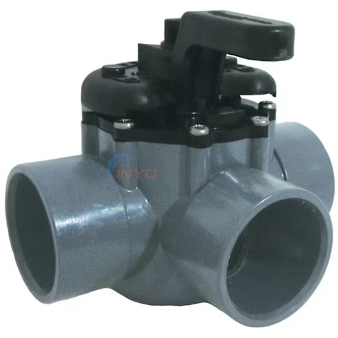 Pentair Compool 263037 1-1/2" 3-Way Diverter Valve, PVC, High-Flow Pool & Spa Plumbing Valve