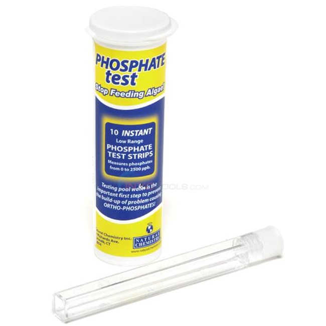 Natural Chemistry Phosphate Test Kit for Pool and Spa, 10 Strips - 00081